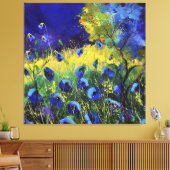 Blauwe herfst, Kunst Canvas Afdruk (Insitu (Woonkamer))