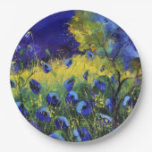 Blauwe herfst, Kunst Papieren Bordje (Voorkant)