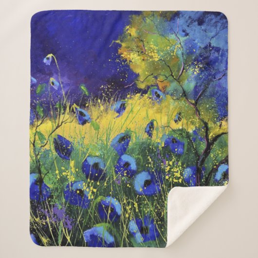 Blauwe herfst, Kunst Sherpa Deken (Voorkant)