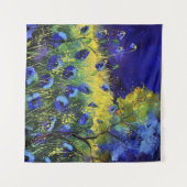 Blauwe herfst, Kunst Wandkleed (Voorkant (horizontaal))