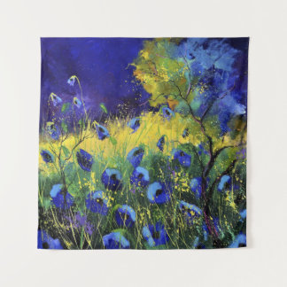 Blauwe herfst, Kunst Wandkleed