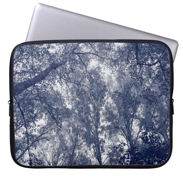 Blauwe herfst laptop sleeve (Voorkant)