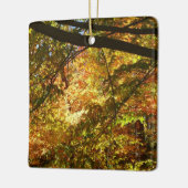 Blauwe herfst Natuur Keramisch Ornament (Links)