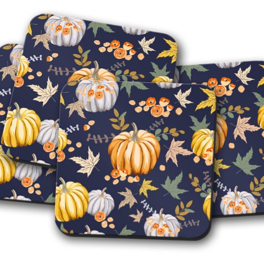 Blauwe Herfst Pumpkin | Autumn Pumpkin Cork Drink  Bier Onderzetter