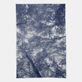 Blauwe herfst theedoek (Verticaal)