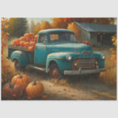 Blauwe herfst tissuepapier (Voorkant)