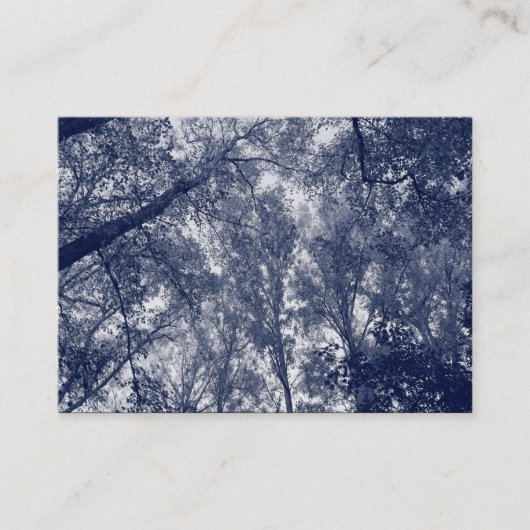 Blauwe herfst visitekaartje (Voorkant)