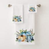Blauwe herfst Waterverf Thanksgiving Bath T Bad Handdoek (Insitu)