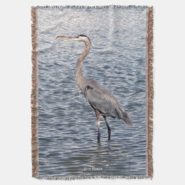 Blauwe heron waterdekens deken