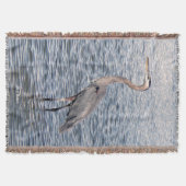 Blauwe heron waterdekens deken (Voorkant)