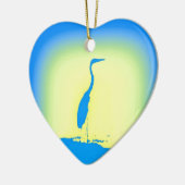 blauwe hert keramisch ornament (Links)