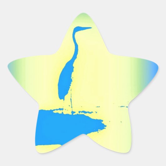 blauwe hert ster sticker (Voorkant)