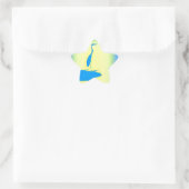 blauwe hert ster sticker (Tas)