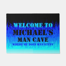 Blauwe hete daklammen - Man grot