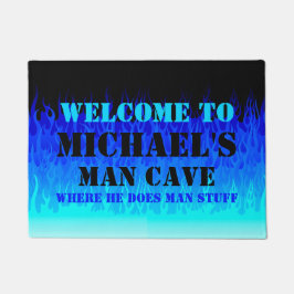 Blauwe hete daklammen - Man grot Deurmat