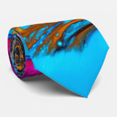 Blauwe Hete Lava Heren Das (Opgerold)