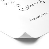 Blauwe Hete Luchtballon Baby shower Baby's zijn Zo Poster (Hoek)