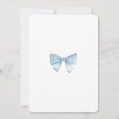 Blauwe Hete Luchtballon Baby shower Invitation Kaart (Achterkant)