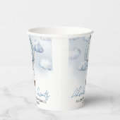 Blauwe Hete Luchtballon Baby shower Papieren beker (Rechts)