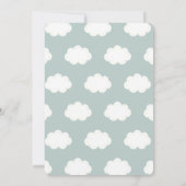 Blauwe Hete Luchtballon Dieren Jongen Baby shower Kaart (Achterkant)