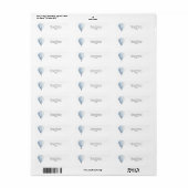 Blauwe hete luchtballon etiket (Full Sheet)