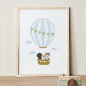 Blauwe Hete Luchtballon Honden Kwekerij Decor Post Poster