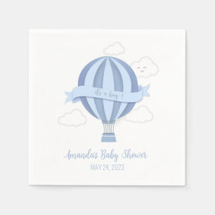 Blauwe Hete Luchtballon Jongen Baby shower Servett Servet