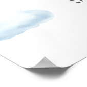 Blauwe Hete Luchtballon Jongen Baby shower Welkoms Poster (Hoek)