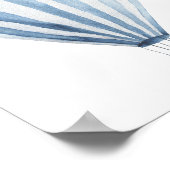 Blauwe hete luchtballon poster (Hoek)