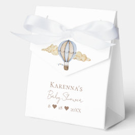 Blauwe Hete Luchtballon Wit Baby shower Bedankdoosjes