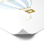 Blauwe Hete Luchtballonkwekerij & Kinder Zaal Post Poster (Hoek)