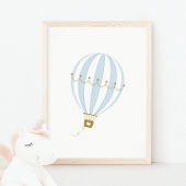 Blauwe Hete Luchtballonkwekerij & Kinder Zaal Post Poster