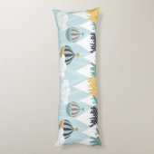 Blauwe hete luchtballonnen lichaamskussen (Achterkant (Verticaal))