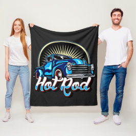 Blauwe hete staaf Klassieke spierwagen  Fleece Deken