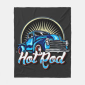 Blauwe hete staaf Klassieke spierwagen  Fleece Deken (Voorkant)