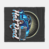 Blauwe hete staaf Klassieke spierwagen  Fleece Deken (Voorkant (Horizontaal))
