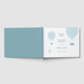 Blauwe heteluchtballon | Baby shower Gastenboek (Volledig)