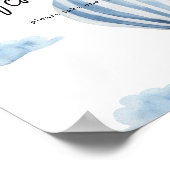 Blauwe heteluchtballon - Bedankt voor uw komst Poster (Hoek)