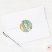 Blauwe heteluchtballonstikkers ronde sticker (Envelop)