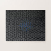 Blauwe hex legpuzzel (Horizontaal)