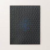 Blauwe hex legpuzzel (Verticaal)