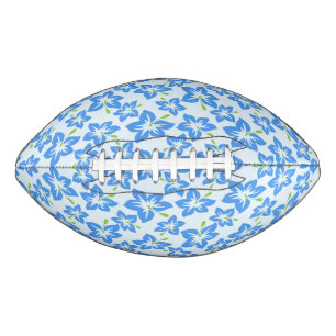 Blauwe Hibiscus, Blauwe Bloemen, Bloempatroon American Football