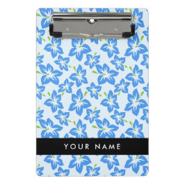 Blauwe Hibiscus, Blauwe Bloemen, Je Naam Mini Klembord