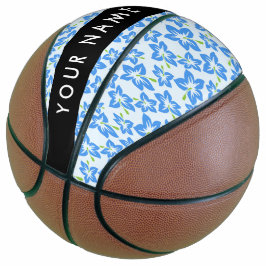Blauwe Hibiscus, Blauwe bloemen, Jouw naam Basketbal
