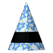 Blauwe Hibiscus, Blauwe bloemen, Jouw naam Feesthoedjes (Achterkant)