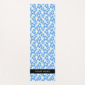 Blauwe Hibiscus, Blauwe bloemen, Jouw naam Yogamat (Voorkant)