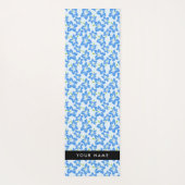 Blauwe Hibiscus, Blauwe bloemen, Jouw naam Yogamat (Achterkant)