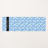 Blauwe Hibiscus, Blauwe bloemen, Jouw naam Yogamat (Voorkant (horizontaal))