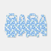 Blauwe hibiscus, blauwe bloemen, patroon van bloem bedankdoosjes (Uitgevouwen)