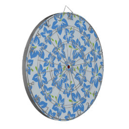 Blauwe hibiscus, blauwe bloemen, patroon van bloem dartbord